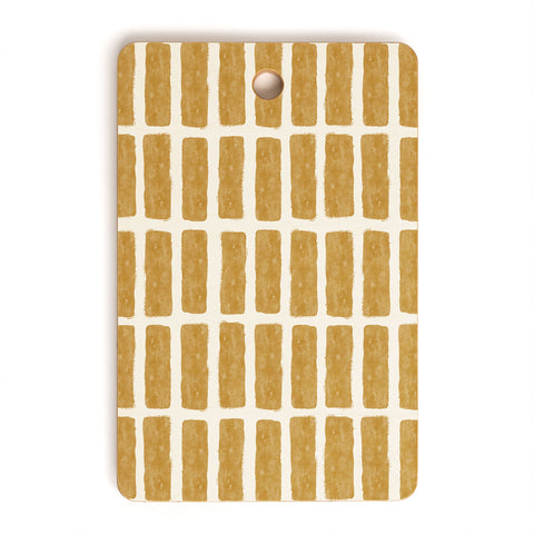 Little Arrow Design Co block print tile mustard Cutting Board Rectangle