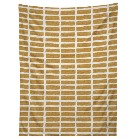 Little Arrow Design Co block print tile mustard Tapestry