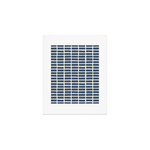 Little Arrow Design Co block print tile navy Art Print