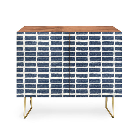 Little Arrow Design Co block print tile navy Credenza
