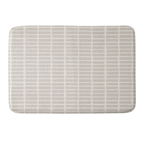Little Arrow Design Co block print tile neutral Memory Foam Bath Mat
