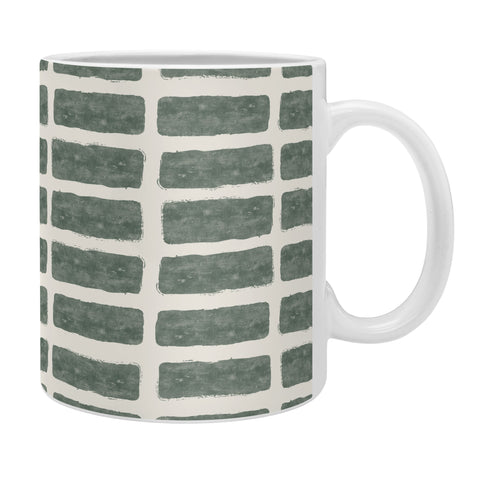 Little Arrow Design Co block print tile olive Coffee Mug