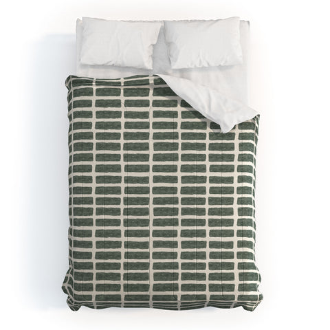 Little Arrow Design Co block print tile olive Comforter
