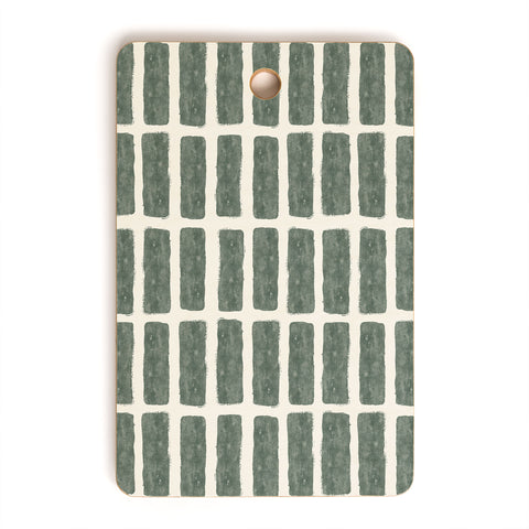 Little Arrow Design Co block print tile olive Cutting Board Rectangle