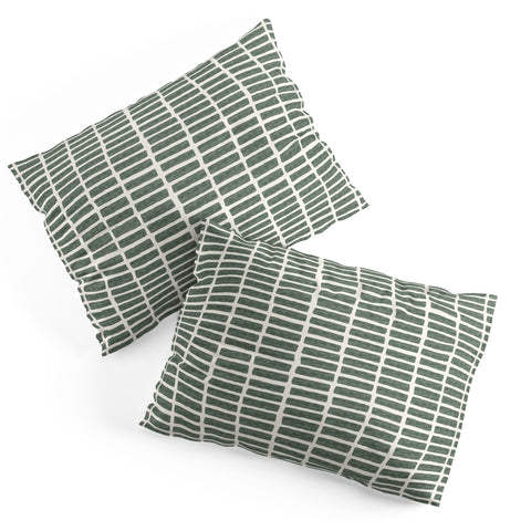 Little Arrow Design Co block print tile olive Pillow Shams
