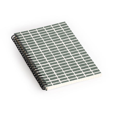 Little Arrow Design Co block print tile olive Spiral Notebook