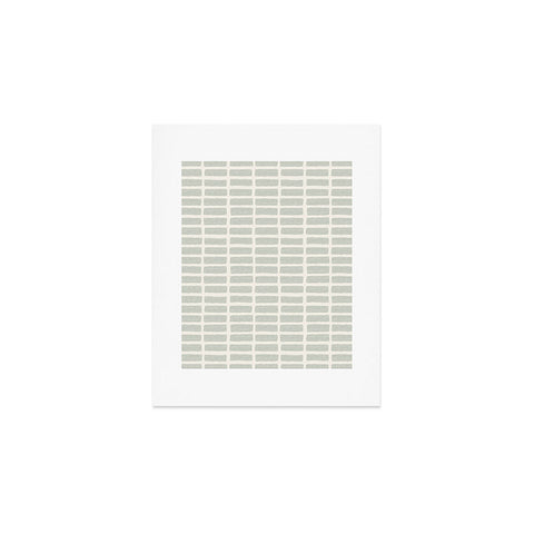 Little Arrow Design Co block print tile sage Art Print