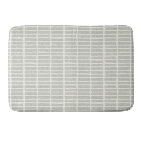 Little Arrow Design Co block print tile sage Memory Foam Bath Mat