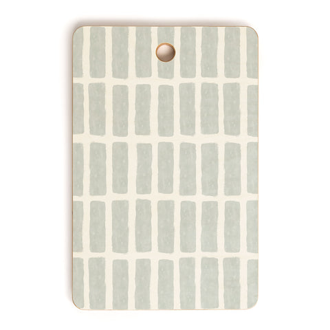 Little Arrow Design Co block print tile sage Cutting Board Rectangle