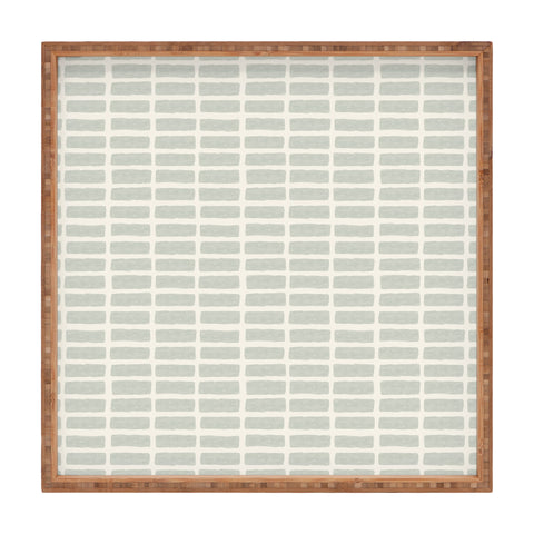 Little Arrow Design Co block print tile sage Square Tray