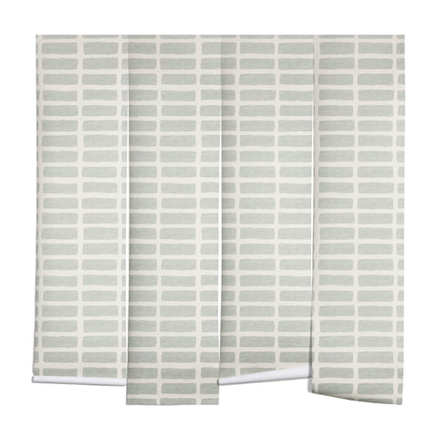 Little Arrow Design Co block print tile sage Wall Mural