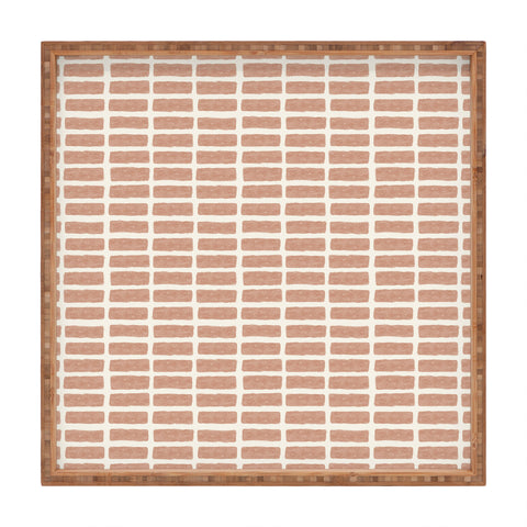 Little Arrow Design Co block print tile terracotta Square Tray