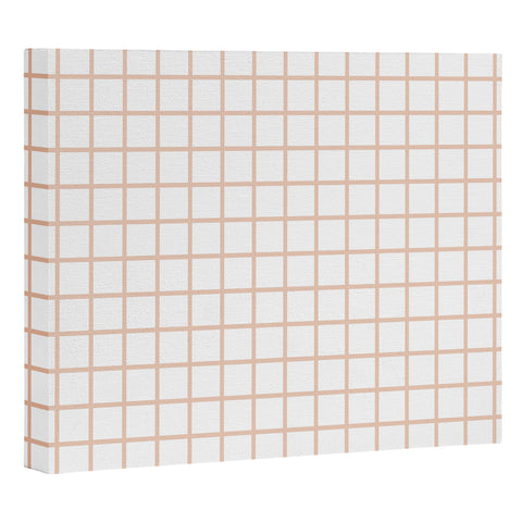 Little Arrow Design Co blush grid Art Canvas