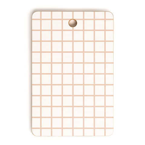 Little Arrow Design Co blush grid Cutting Board Rectangle
