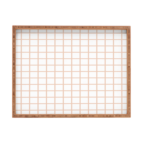 Little Arrow Design Co blush grid Rectangular Tray