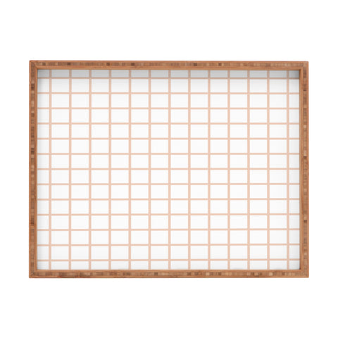 Little Arrow Design Co blush grid Rectangular Tray