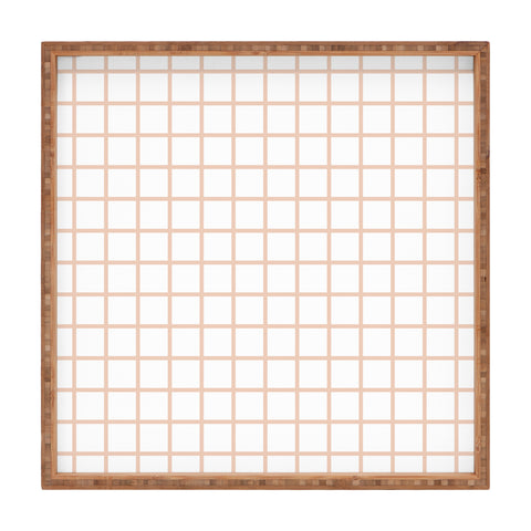 Little Arrow Design Co blush grid Square Tray