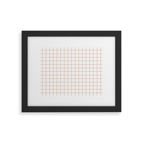 Little Arrow Design Co blush grid Framed Art Print