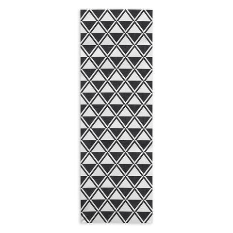 Little Arrow Design Co bodhi geo diamonds black Yoga Towel