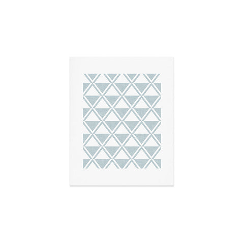 Little Arrow Design Co bodhi geo diamonds blue Art Print