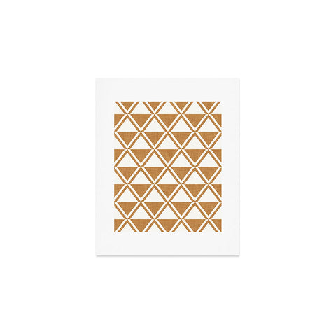 Little Arrow Design Co bodhi geo diamonds bronze Art Print
