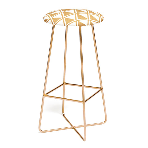 Little Arrow Design Co bodhi geo diamonds bronze Bar Stool