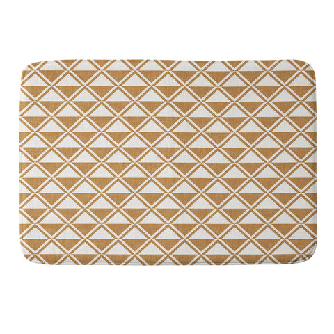 Little Arrow Design Co bodhi geo diamonds bronze Memory Foam Bath Mat
