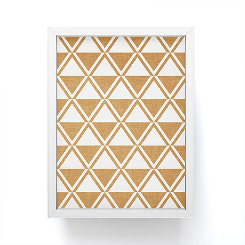 Little Arrow Design Co bodhi geo diamonds bronze Framed Mini Art Print