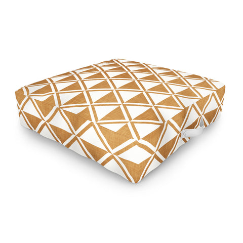Little Arrow Design Co bodhi geo diamonds bronze Outdoor Floor Cushion