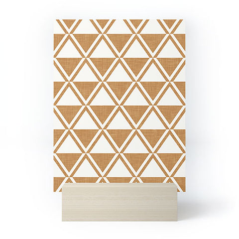 Little Arrow Design Co bodhi geo diamonds bronze Mini Art Print