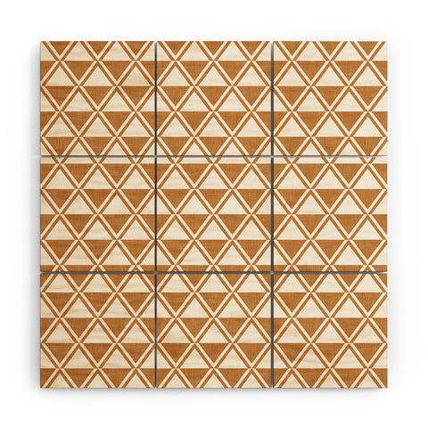 Little Arrow Design Co bodhi geo diamonds bronze Wood Wall Mural