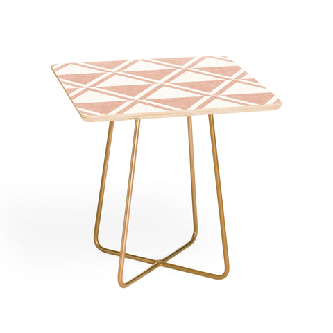 Little Arrow Design Co bodhi geo diamonds pink Side Table