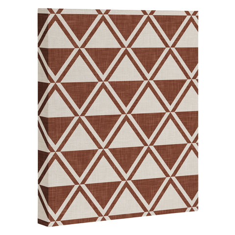 Little Arrow Design Co bodhi geo diamonds rust Art Canvas