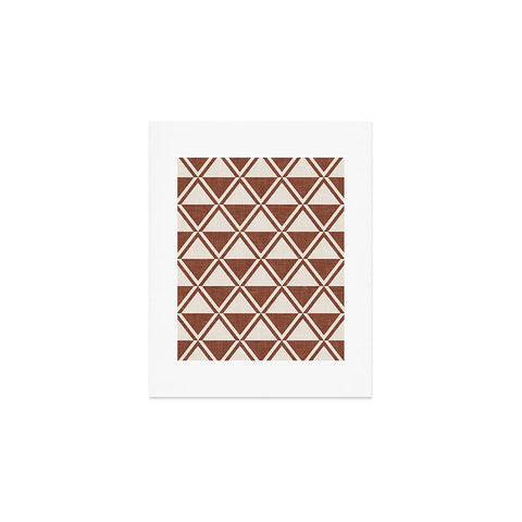 Little Arrow Design Co bodhi geo diamonds rust Art Print