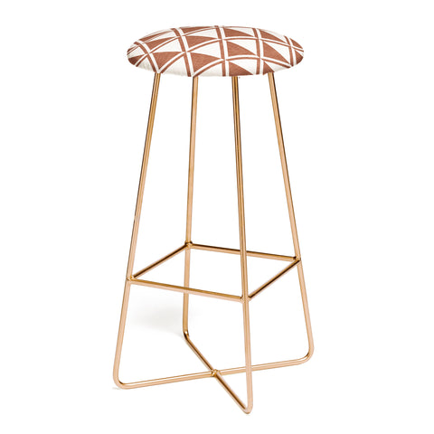 Little Arrow Design Co bodhi geo diamonds rust Bar Stool