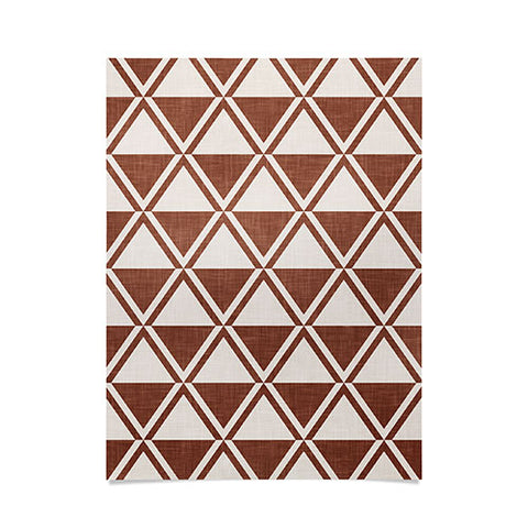 Little Arrow Design Co bodhi geo diamonds rust Poster