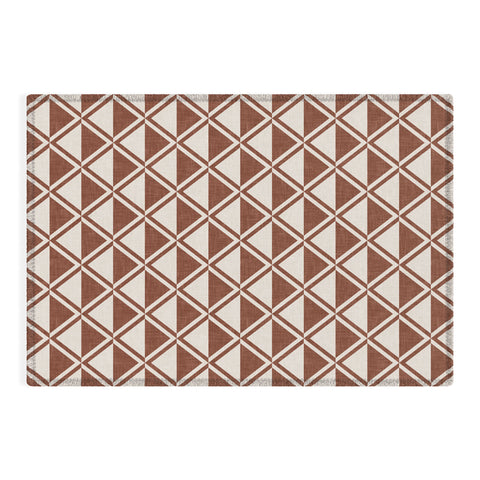 Little Arrow Design Co bodhi geo diamonds rust Outdoor Rug