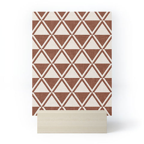 Little Arrow Design Co bodhi geo diamonds rust Mini Art Print