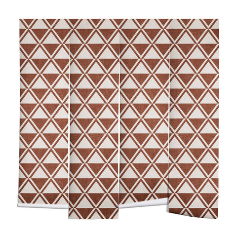 Little Arrow Design Co bodhi geo diamonds rust Wall Mural