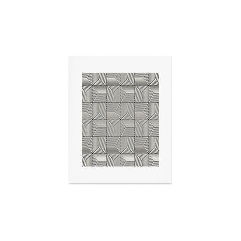 Little Arrow Design Co bohemian geometric tiles bone Art Print