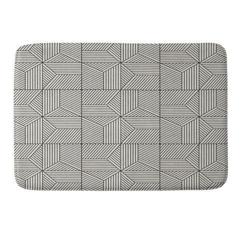 Little Arrow Design Co bohemian geometric tiles bone Memory Foam Bath Mat