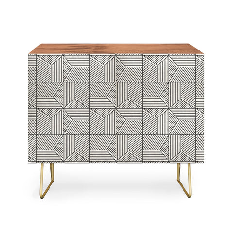 Little Arrow Design Co bohemian geometric tiles bone Credenza