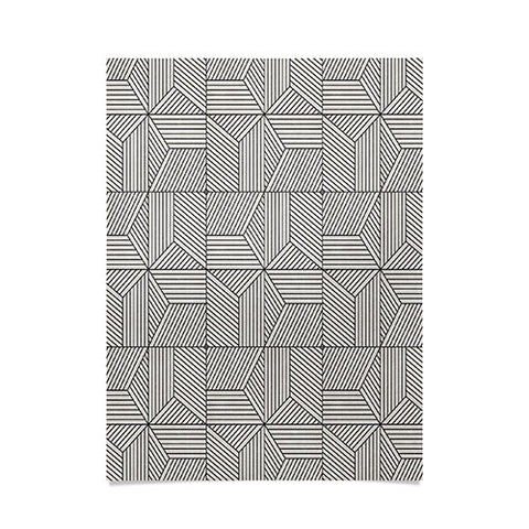 Little Arrow Design Co bohemian geometric tiles bone Poster