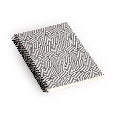 Little Arrow Design Co bohemian geometric tiles bone Spiral Notebook