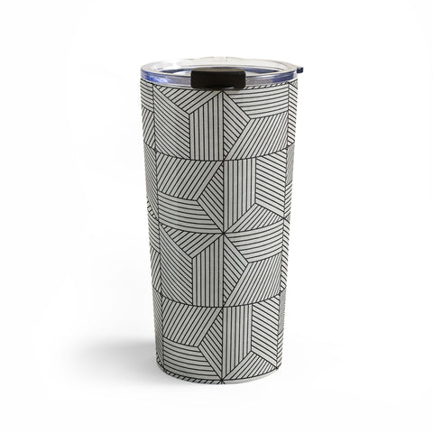 Little Arrow Design Co bohemian geometric tiles bone Travel Mug