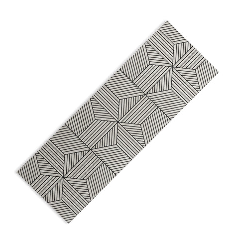 Little Arrow Design Co bohemian geometric tiles bone Yoga Mat