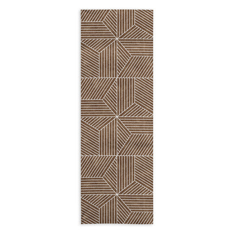 Little Arrow Design Co bohemian geometric tiles brow Yoga Towel