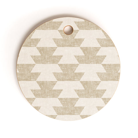 Little Arrow Design Co boho geometric aztec Cutting Board Round