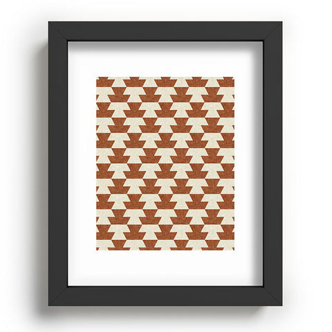 Little Arrow Design Co boho geometric aztec in ginger Recessed Framing Rectangle