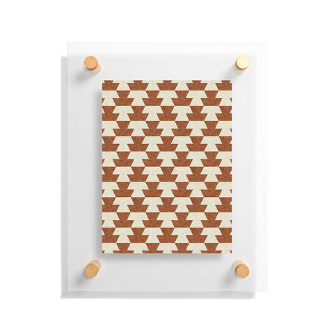Little Arrow Design Co boho geometric aztec in ginger Floating Acrylic Print